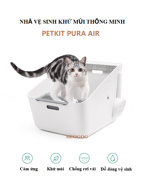 Nhà vệ sinh khử mùi Petkit Pura Box thông minh cho Pet CHÍNH HÃNG MEOGOG