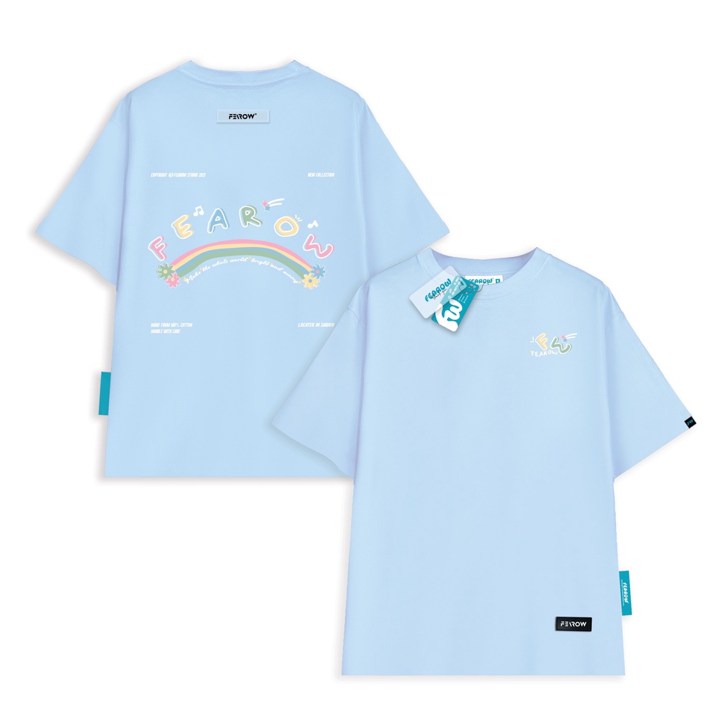 Áo thun Fearow Sweet Rainbow Màu xanh dương FW117