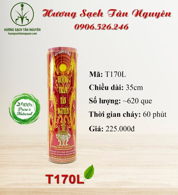 Hương Trầm Que Ống 35cm – T170L - HƯƠNG SẠCH TÂN NGUYÊN