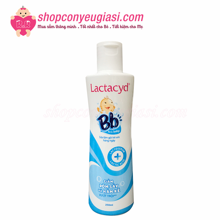 [HCM]Sữa Tắm Gội Lactacyd BB Ngừa Rôm Sẩy Và Hăm Kẽ 250ml Dùng Hằng Ngày Cho Bé