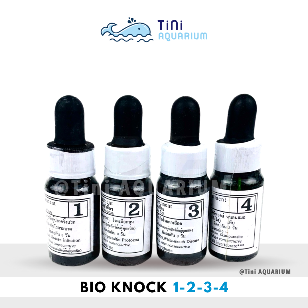 Bio Knock số 1, số 2, số 3, số 4 - Bio Knock Thái Lan bộ tứ phòng và diệt khuẩn hồ cá, diệt nấm cho cá cảnh - Hàng chính hãng