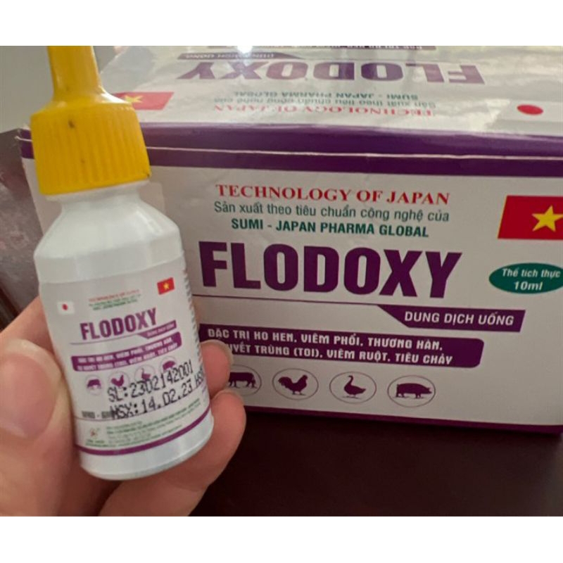 Flodoxy lọ 10ml Sumi Japan tr.ị ho hen, viêm phổi, khò khè, tiêu chảy trên