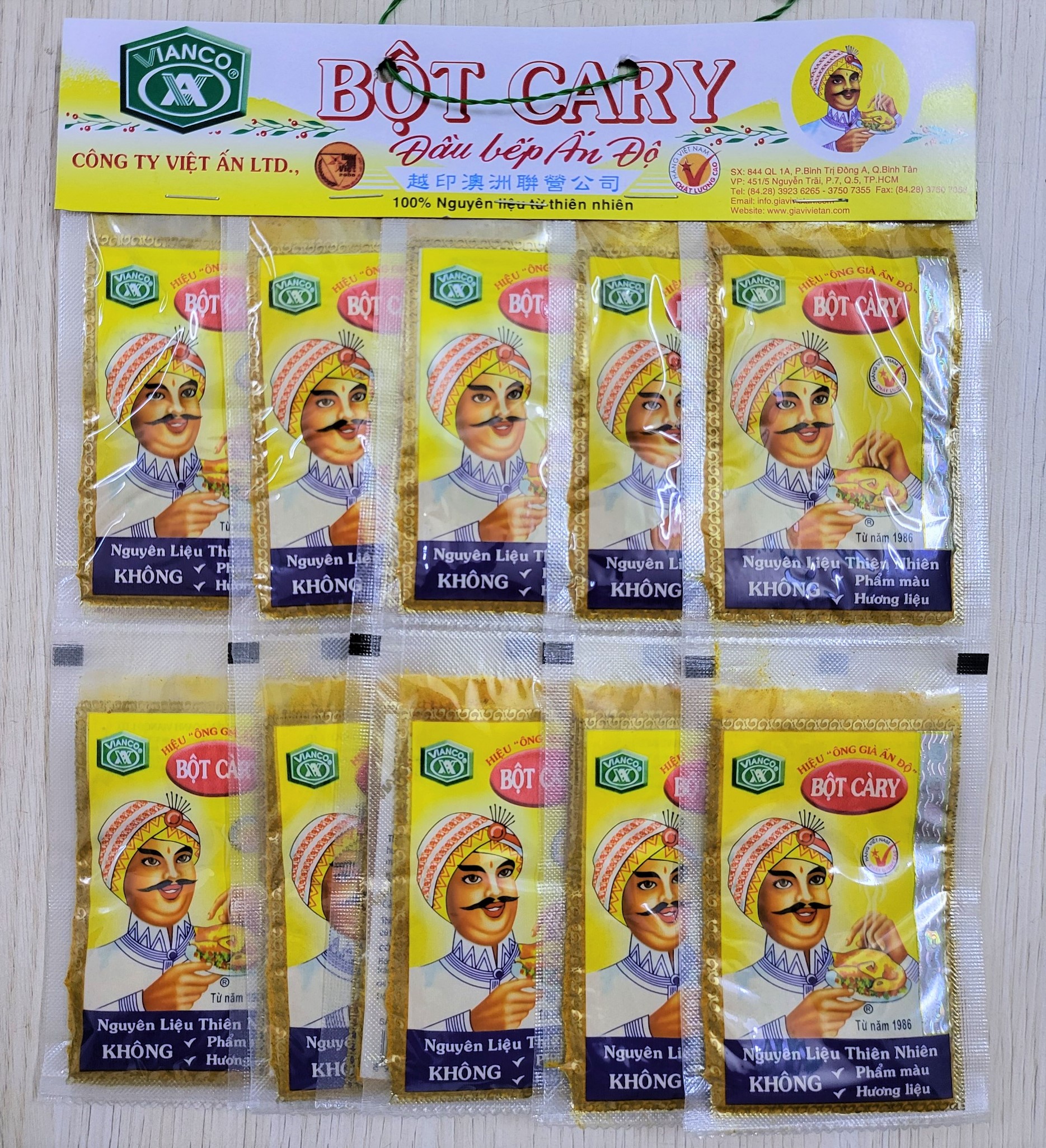 Bột cà ri hiệu đầu bếp ấn độ vianco curry powder