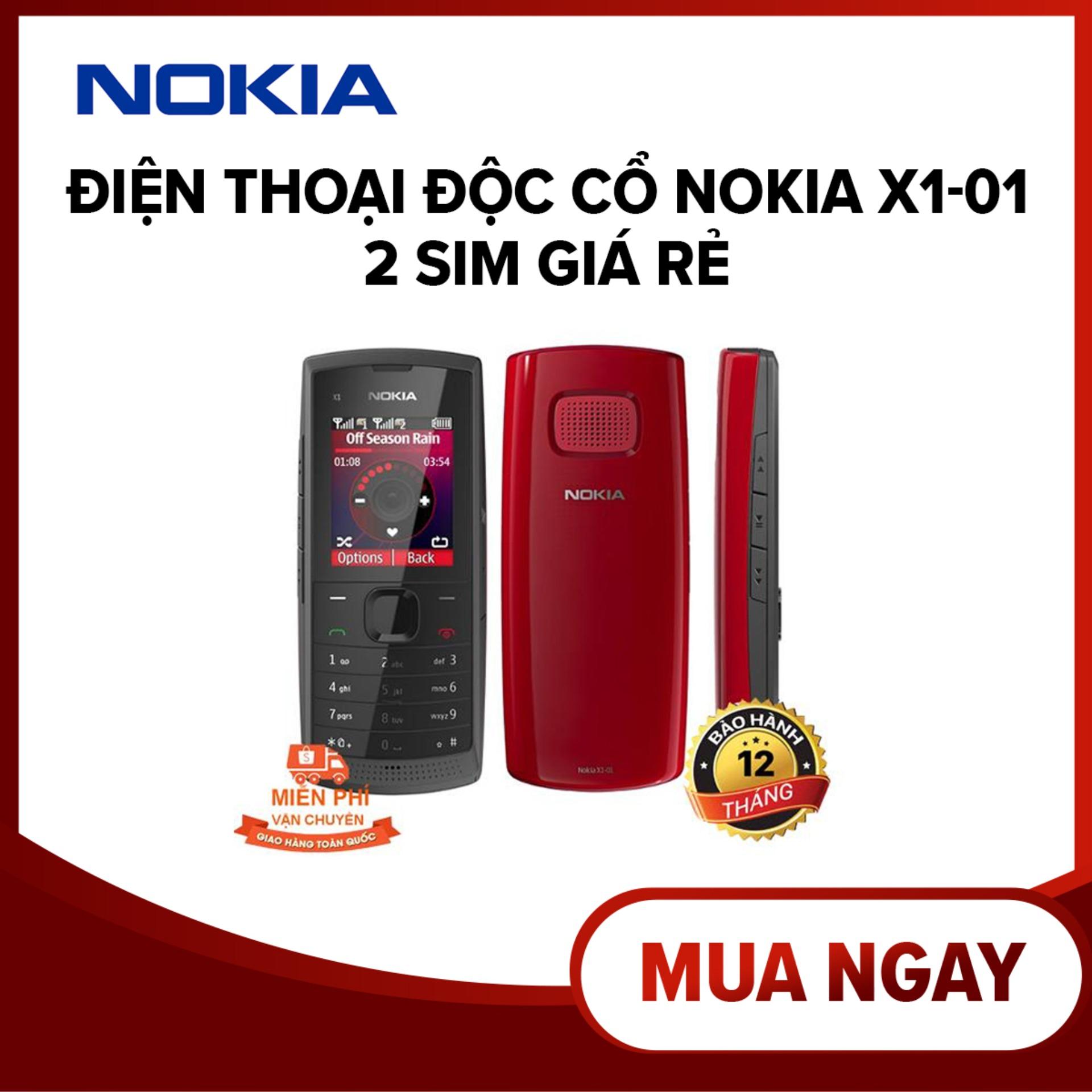Điện thoại độc cổ NOKIA x1-01 2 sim giá rẻ tặng kèm sim 3g 10 số
