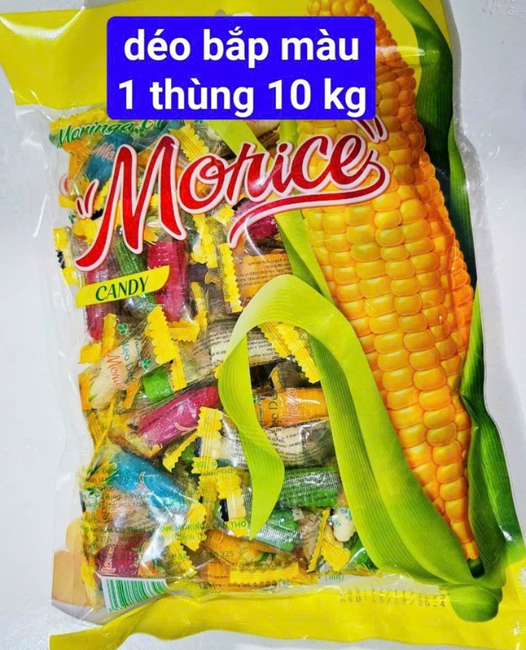 Kẹo dẻo Bắp TRONG CÓ NHÂN TAN CHẢY xuất xứ VIỆT NAM  LOẠI 1- date mới