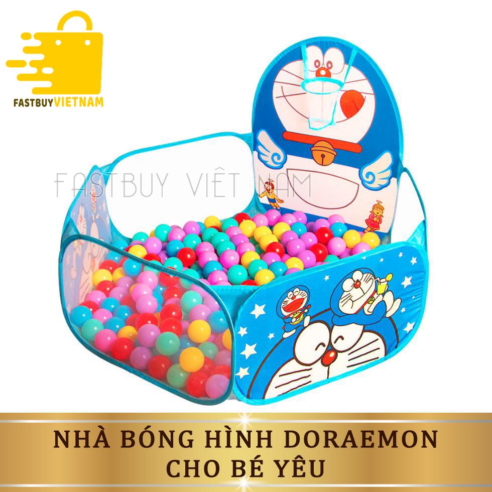 Set lều bóng và 100 quả bóng - lều bóng doremon cho bé, tạo sự thoải mái thích thú cho bé vận động vui chơi