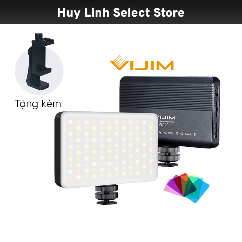 Đèn led trợ sáng ulanzi vijim vl120 colour - 120 bóng đèn led pin sạc 3100mah