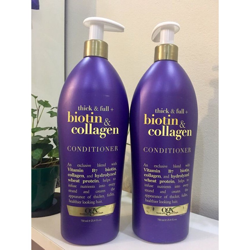Dầu gội hoặc dầu xả Biotin Collagen OGX ngăn rụng tóc 750ml