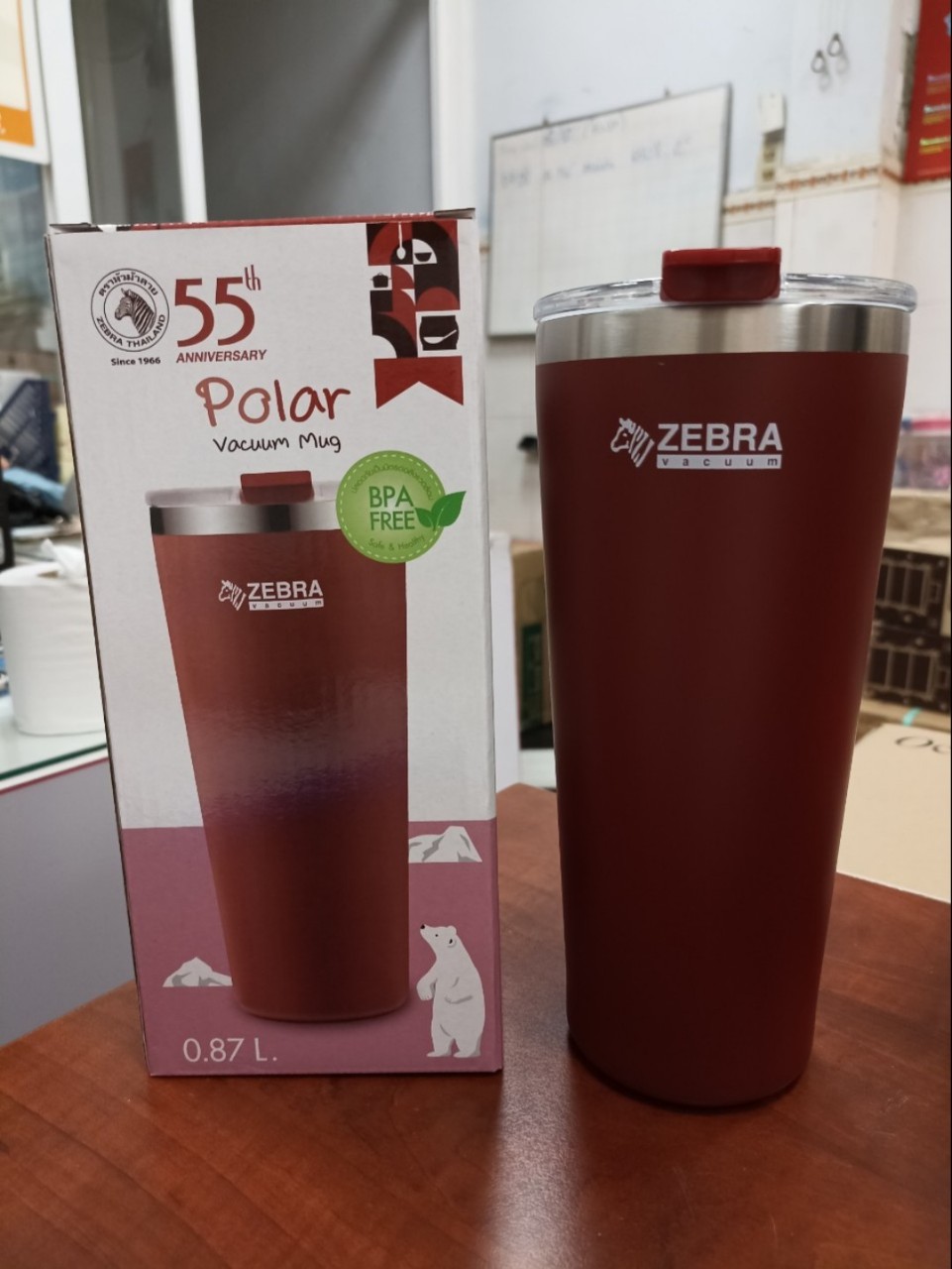 [HCM]Ly giữ nhiệt inox POLAR kèm túi vải có quai đeo 870 ml -112702