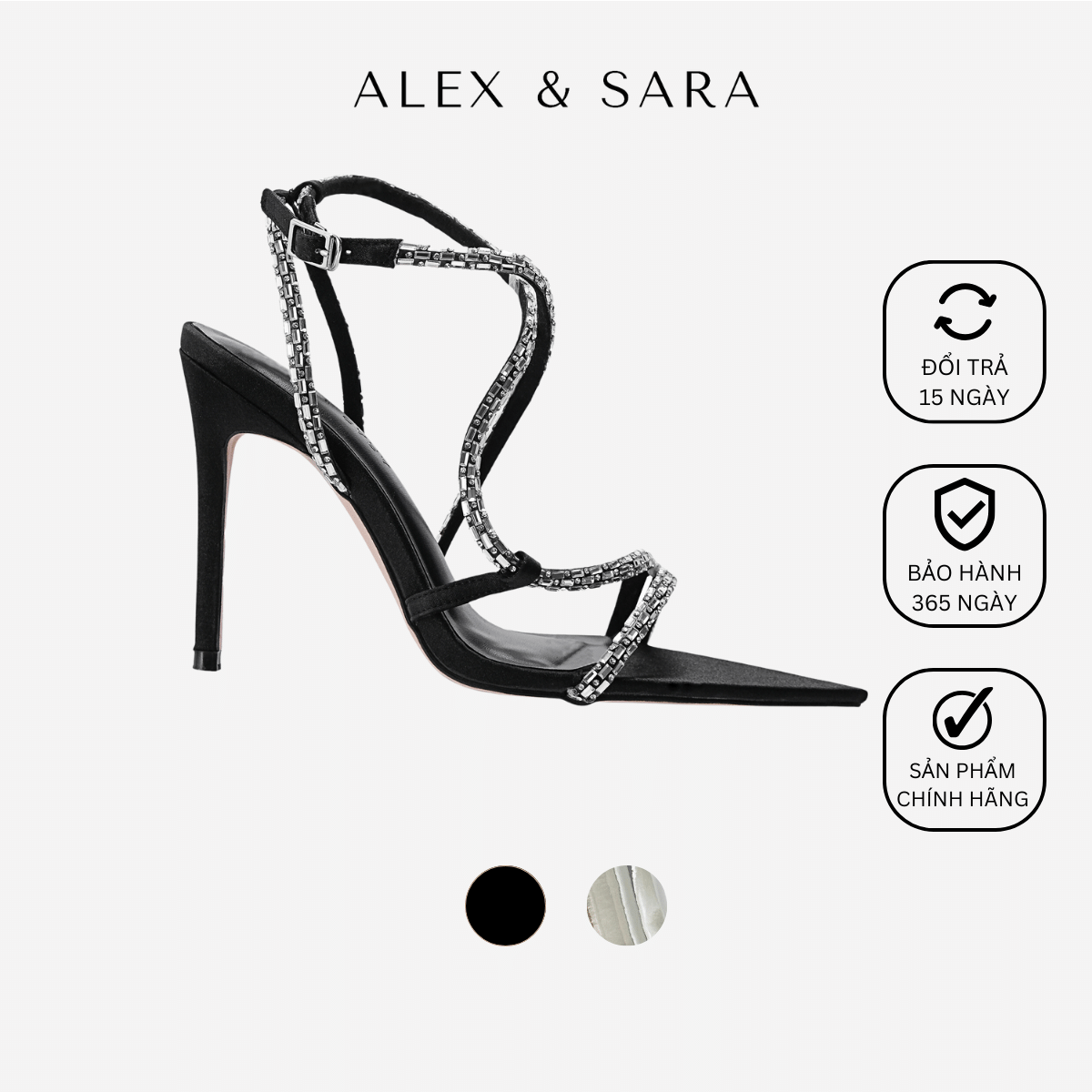 Giày cao gót nữ Celine Heels thiết kế đính đá nhập cao cấp, sang trọng thiết kế đẳng cấp ALEX & SARA | AL99
