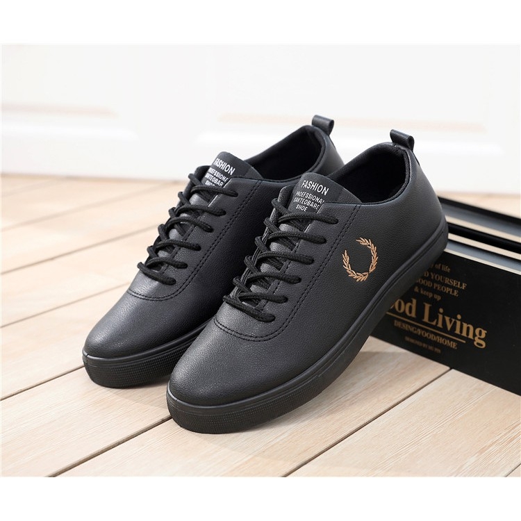 Giày nguyệt quế nam thêu bông lúa bên sườn cực hot