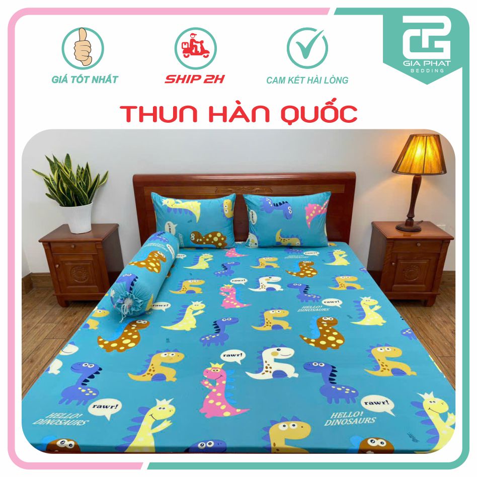 Bộ ga giường thun lạnh hàn quốc 4 món
