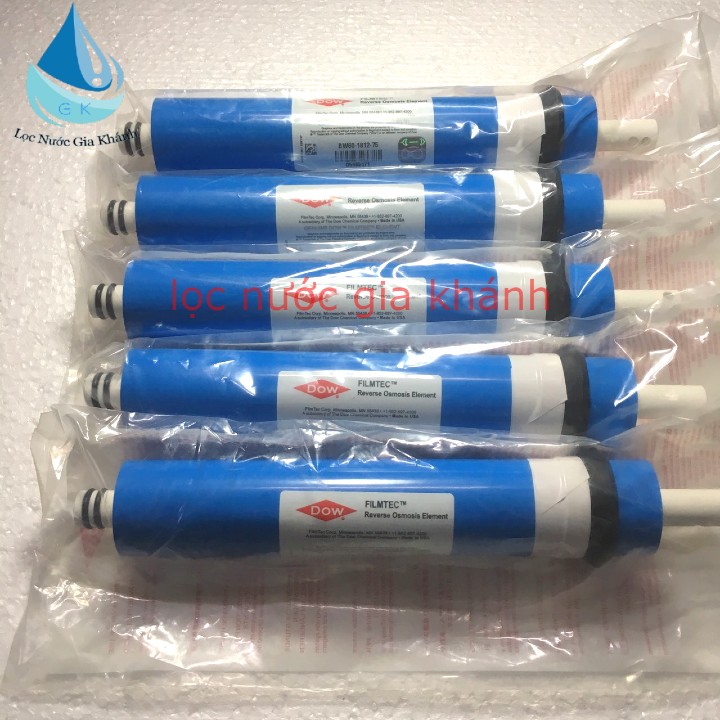 Bộ 5 lõi lọc nước số 4 màng ro dow filmtec 10 lít/h