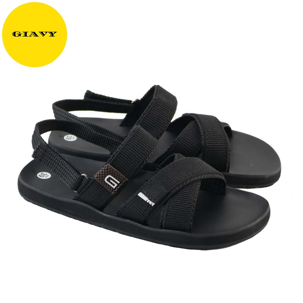 Sandal nam quai chéo, đế caosu stl345 - giavy