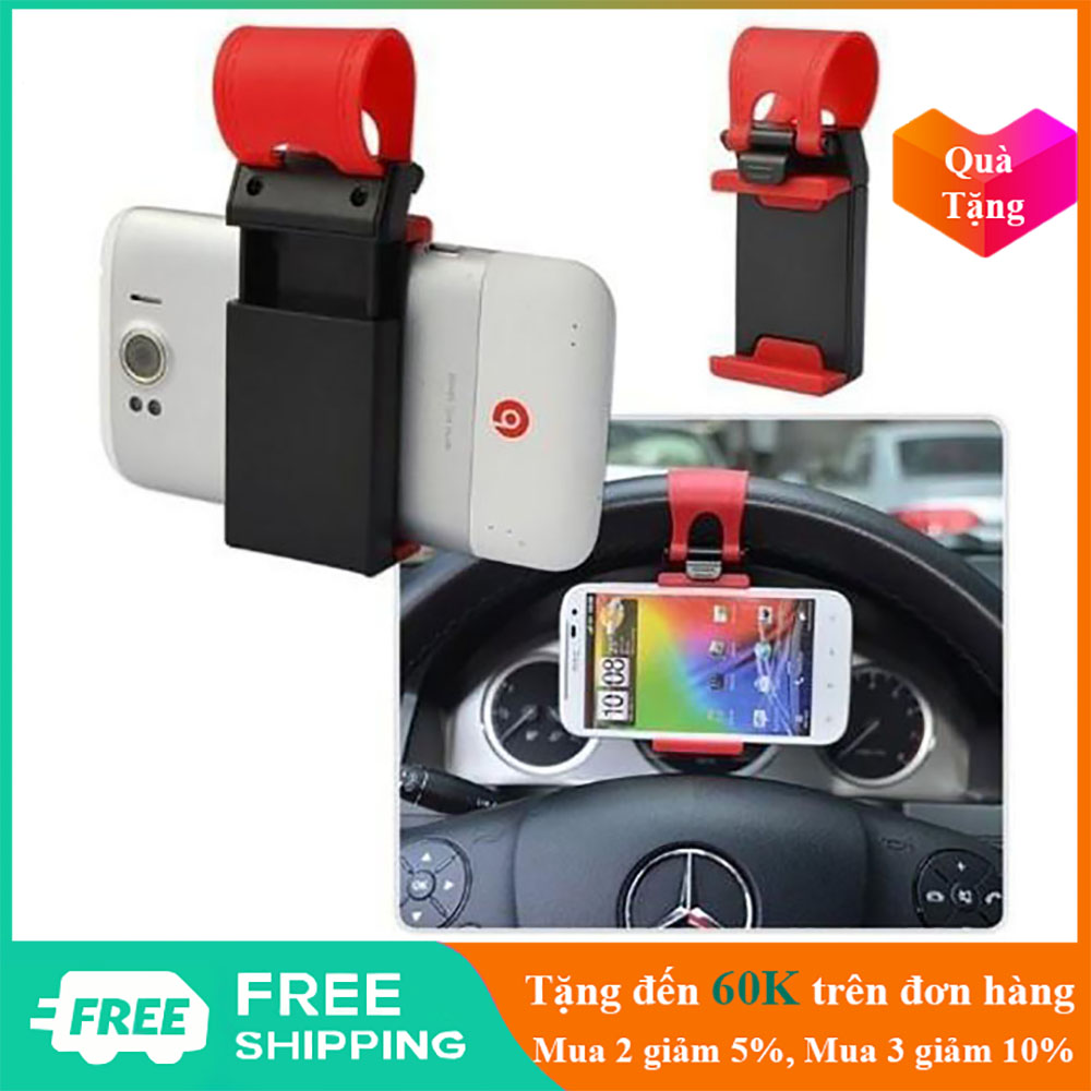 Kẹp điện thoại gắn vô lăng xe hơi giá đỡ điện thoại trên ô tô - EL0106