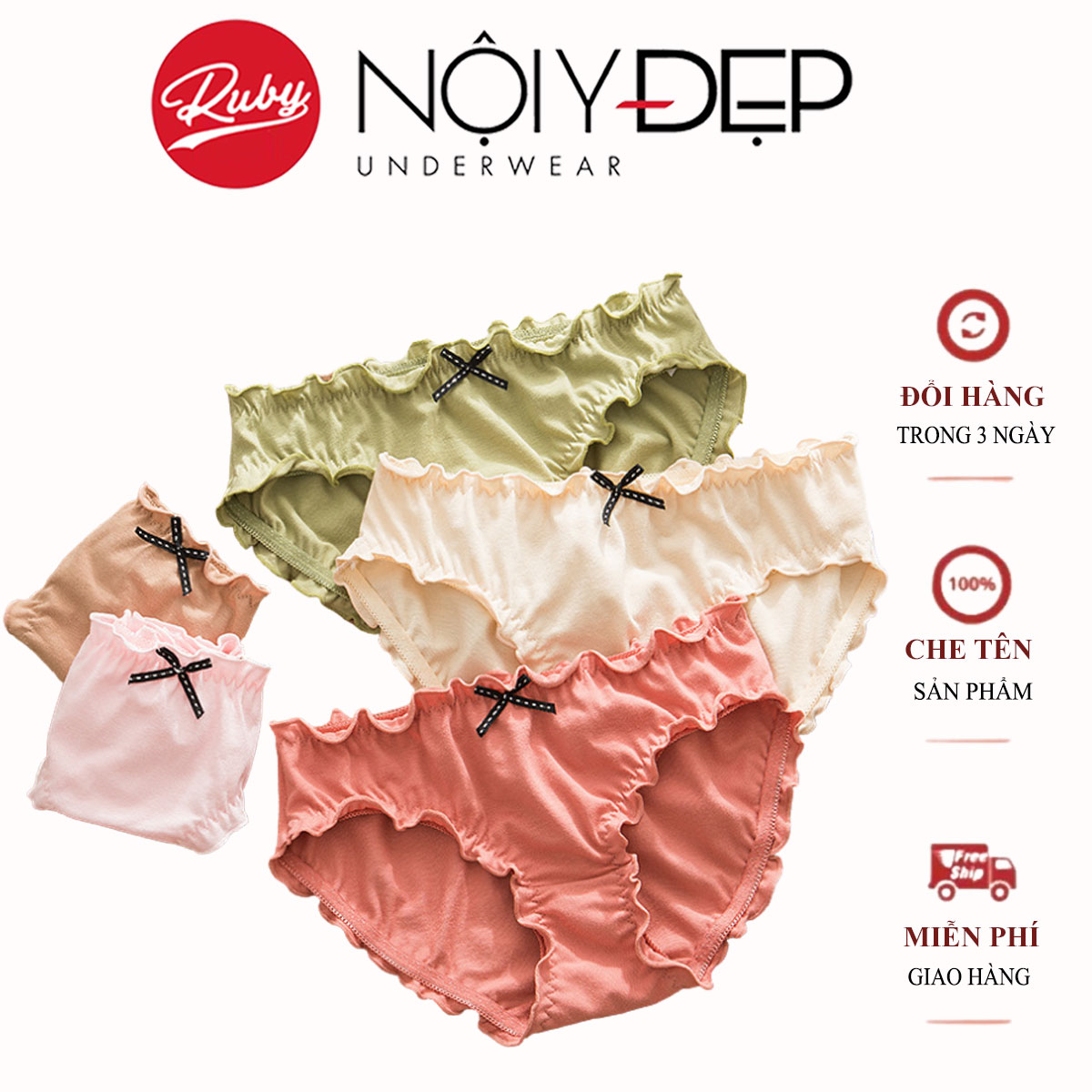 Quần lót nữ cotton cạp cao thời trang nghộ nghĩnh giá rẻ đẹp thun lạnh dễ thương QL06