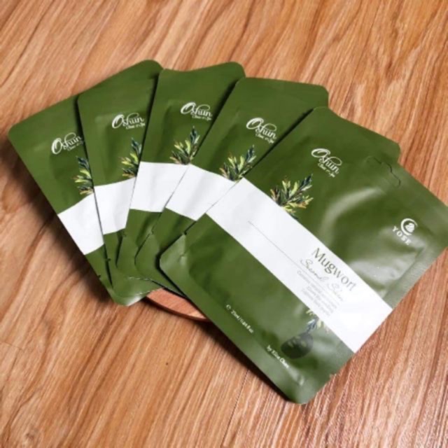 [HCM]Combo 5 miếng mặt nạ sinh học thảo dược YOSE - giảm mụn trứng cá cấp nước cho da - Mặt nạ ngải cứu