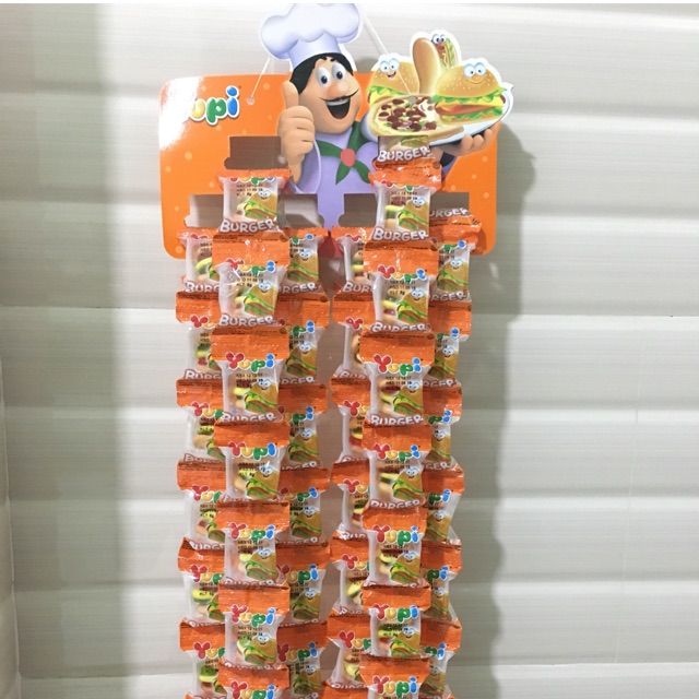 Kẹo dẻo yupi hamburger vỉ 60 viên