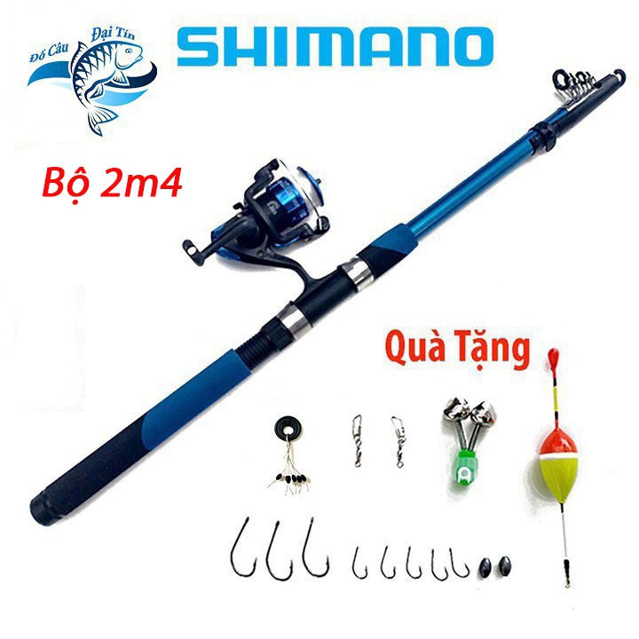 Cần câu máy Shimano Cao Cấp, tặng kèm dây câu, lưỡi câu và phụ kiện đầy đủ