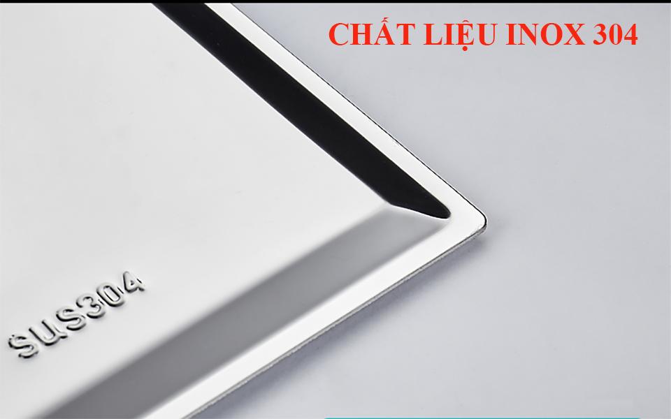Bộ sen tắm đứng bát sen vuông inox sus 304 - 25 cm