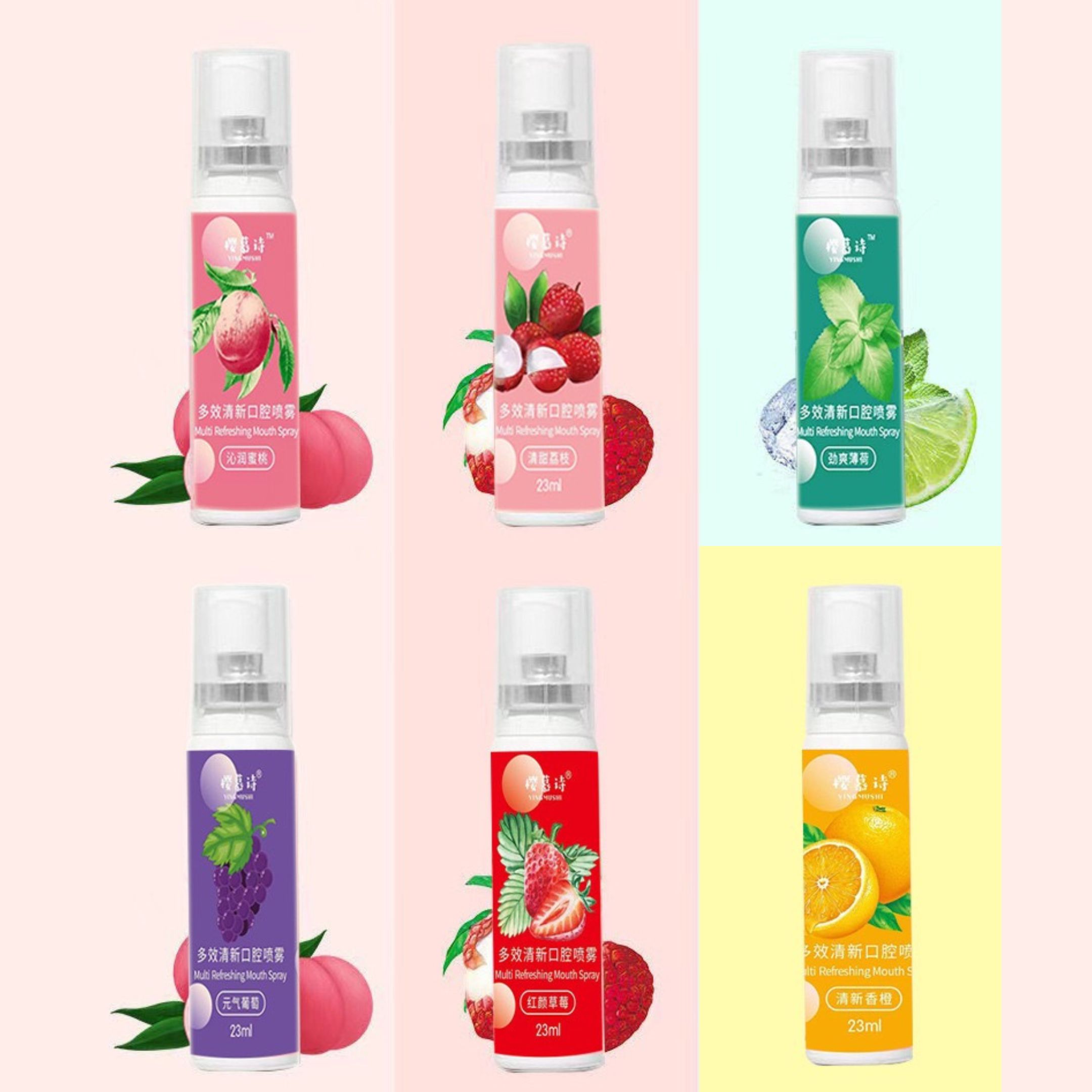 Xịt Thơm Miệng Hương Trái Cây Loại Bỏ Hơi Thở Có Mùi Dung Tích 22ml Chai Xịt Thơm Miệng Hương Dưa Hấu,