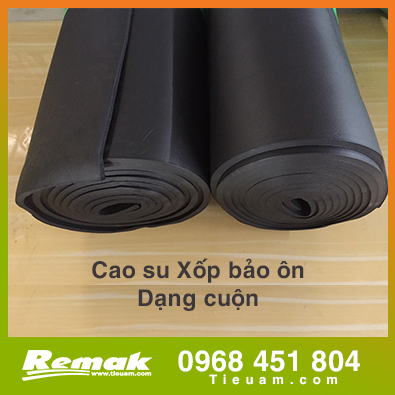 Xốp Cao su lưu hóa Dạng Cuộn Chuyên dụng bảo ôn lạnh Bảo ôn ống gió 10mm 15mm 20mm
