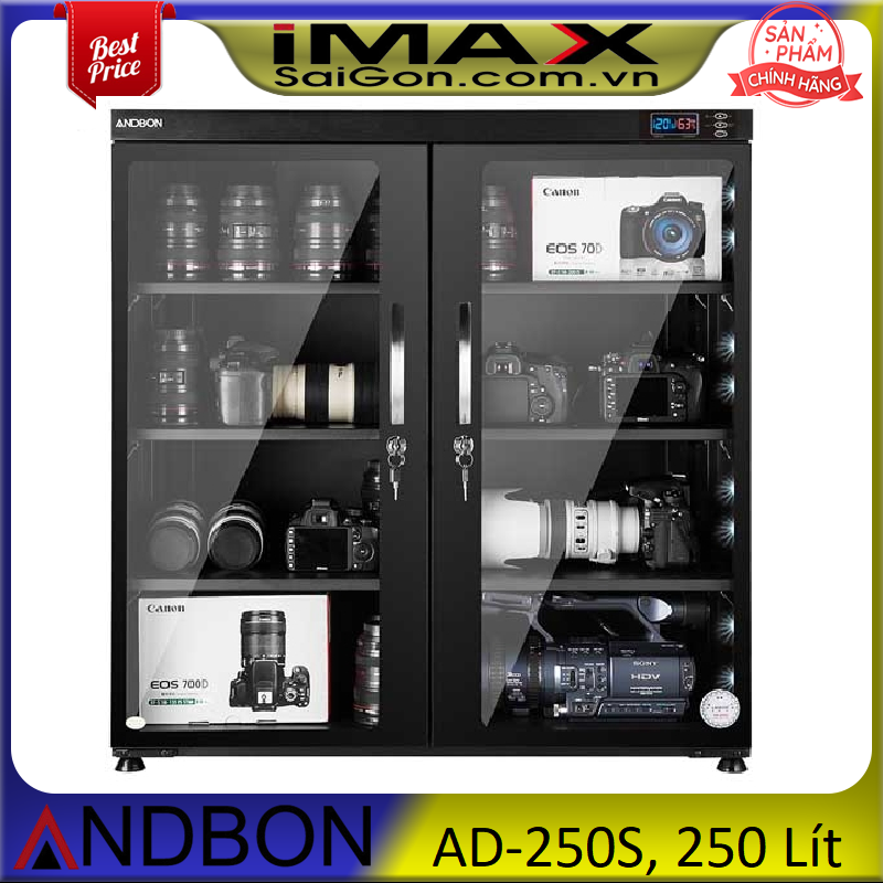 Tủ chống ẩm andbon ad-250s 250 lít