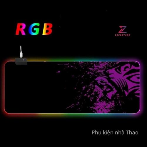 Lót chuột rgb, pad chuột cỡ lớn 800x300x4mm,miếng lót bàn phim gaming led rgb sáng viên độ dầy 4mm
