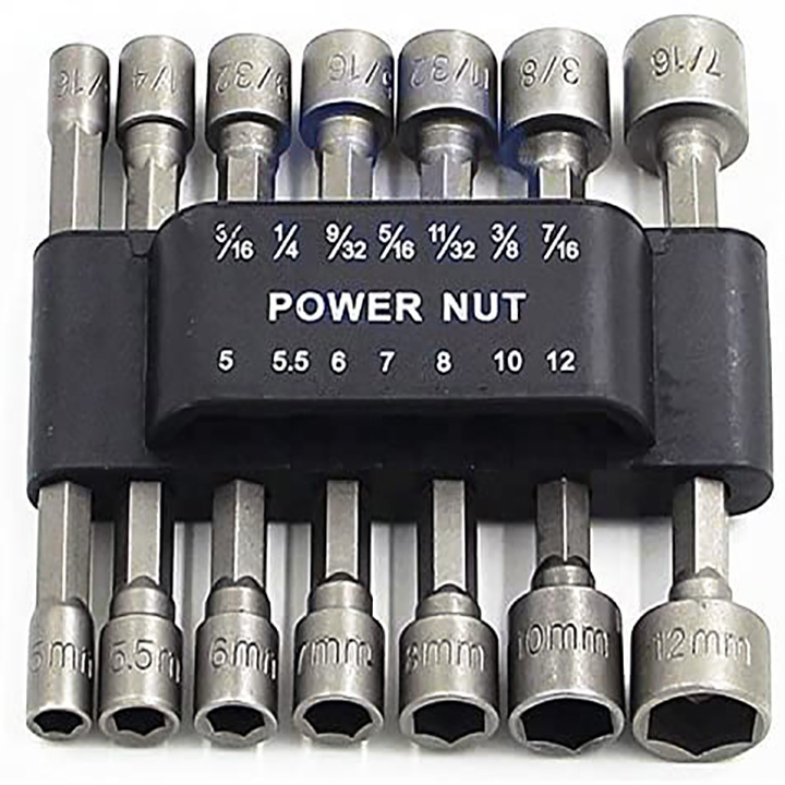 [HCM]Bộ 14 đầu khẩu vặn ốc lục giác gắn máy khoan - đầu tuýp lục giác - đầu khẩu lục giác