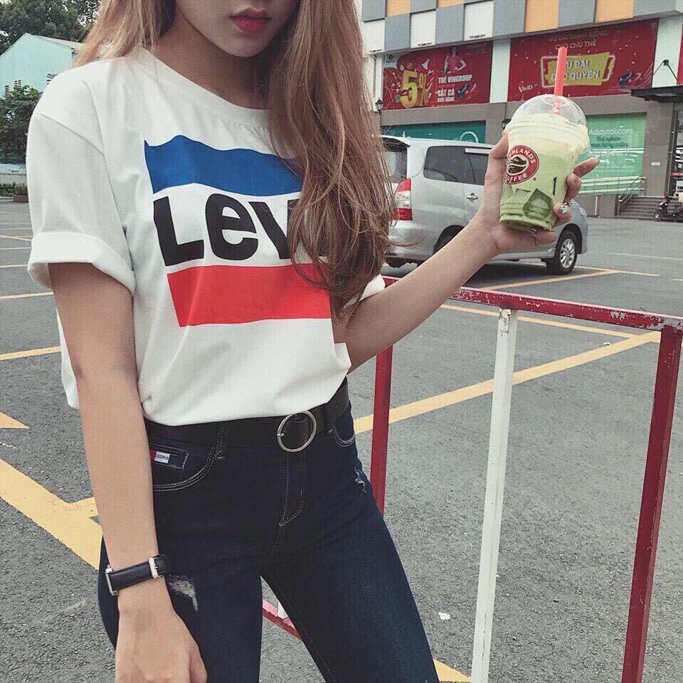 Áo thun nam nữ l.e.v.i có bigsize