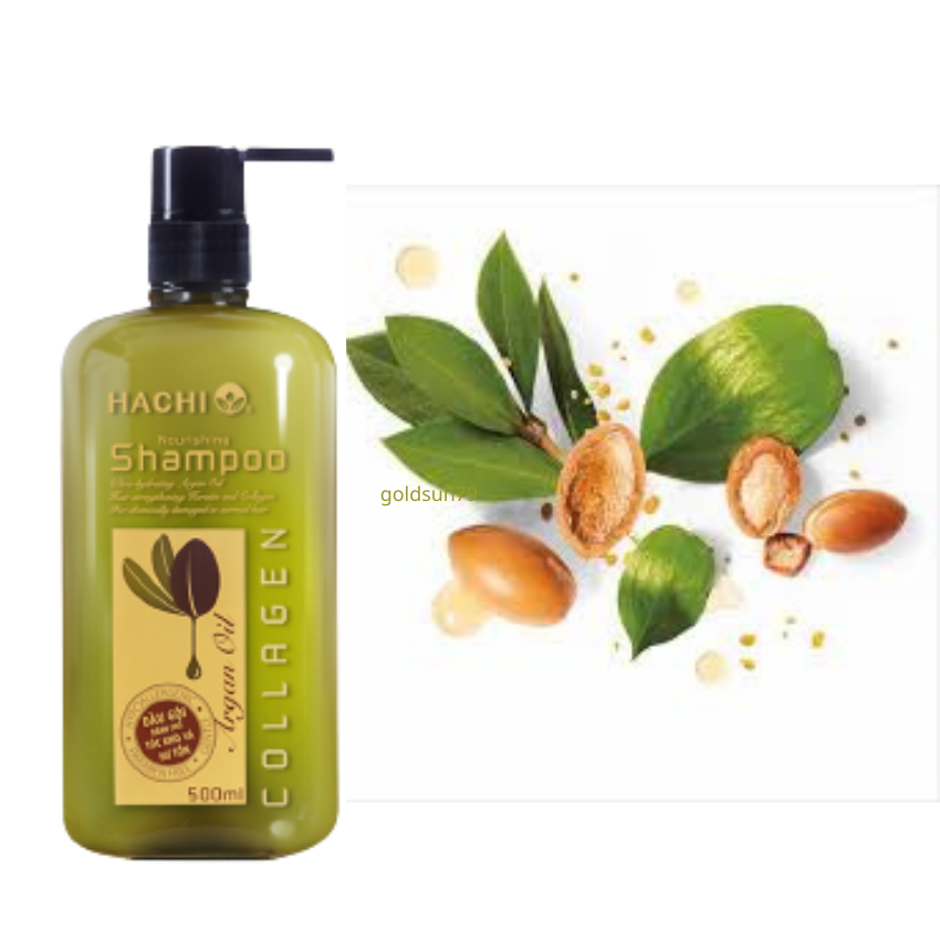 Combo Cặp Dầu Gội Và Dầu Xã ARGAN ( HACHI )- 500ml Dành Cho Tóc Khô Và Hư Tổn