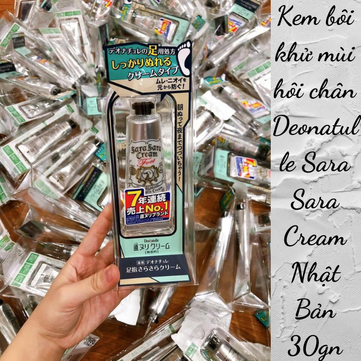 [Freeship]Kem bôi khử mùi hôi chân Deonatulle Sara Sara Cream Nhật Bản 30g by Shop LocNgo