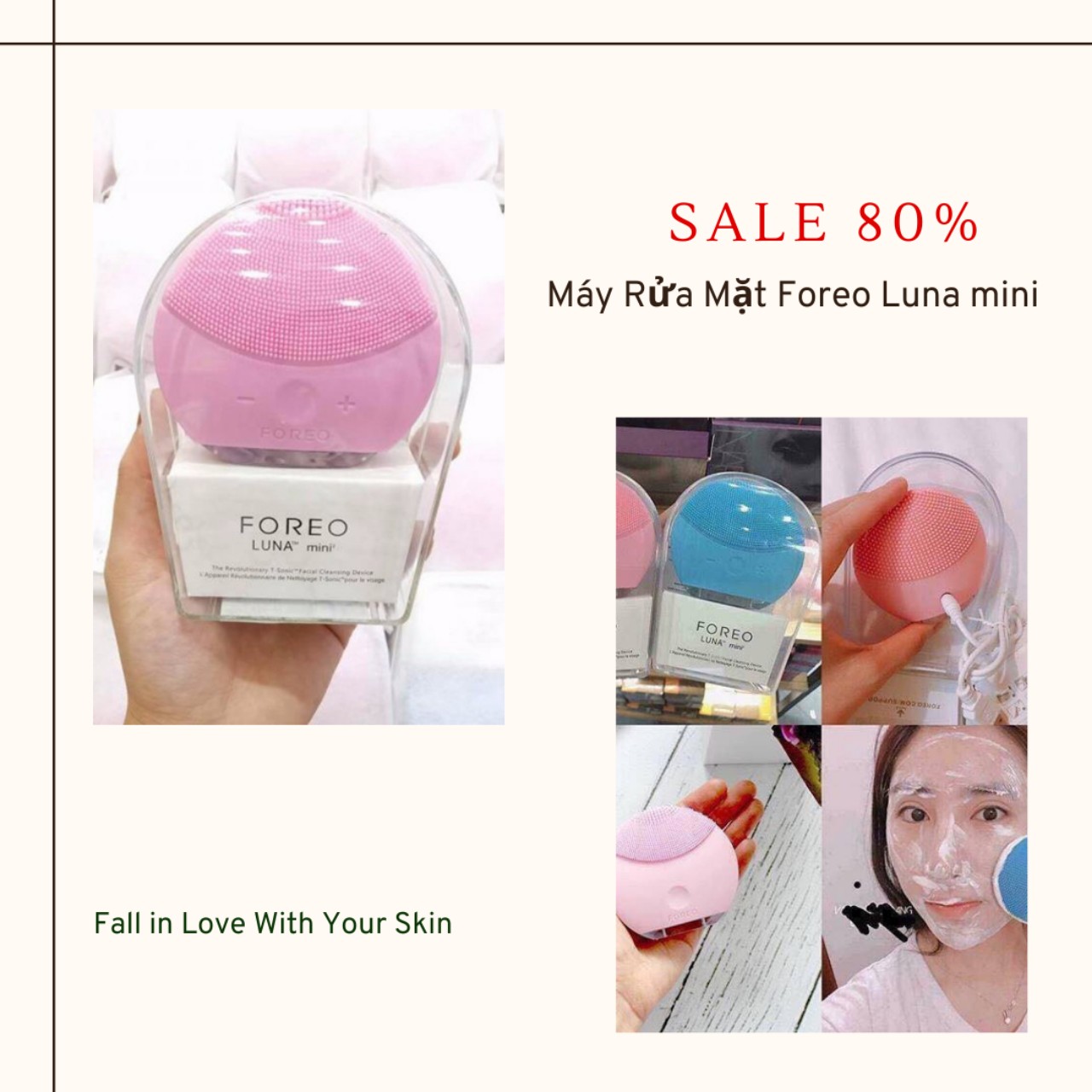 [ Sale Off 80% ]  Máy Rửa Mặt Foreo Luna Mini 2  bảo hàng 1 đổi 1 . Máy rửa mặt giúp làm sạch từ sâu bên trong da , làm sạch tế bào chết , giúp da săn chắc nâng cơ chống lão hóa , thư giãn cho da Tặng Kèm băng đo rửa mặt 20k