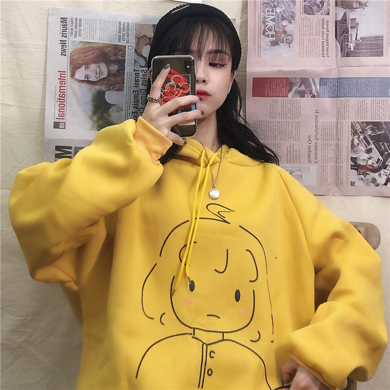 Áo hoodie,áo khoác hoodie nỉ nam nữ chất thun nỉ mềm mịn from rộng in hình cố gái