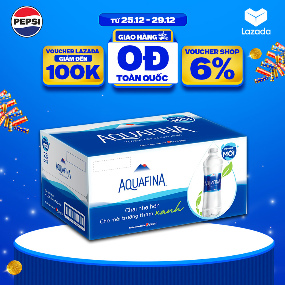 Thùng 28 Chai Nước tinh khiết Aquafina 500ml chai