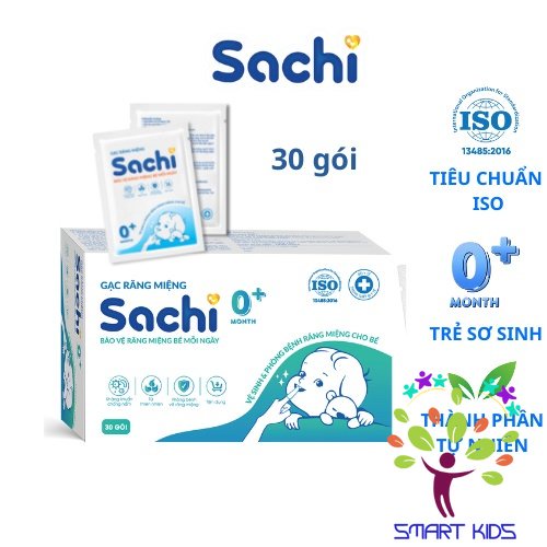 Gạc rỡ lưỡi cho bé Sachi 0+ kháng khuẩn, chống nấm bảo vệ lưỡi