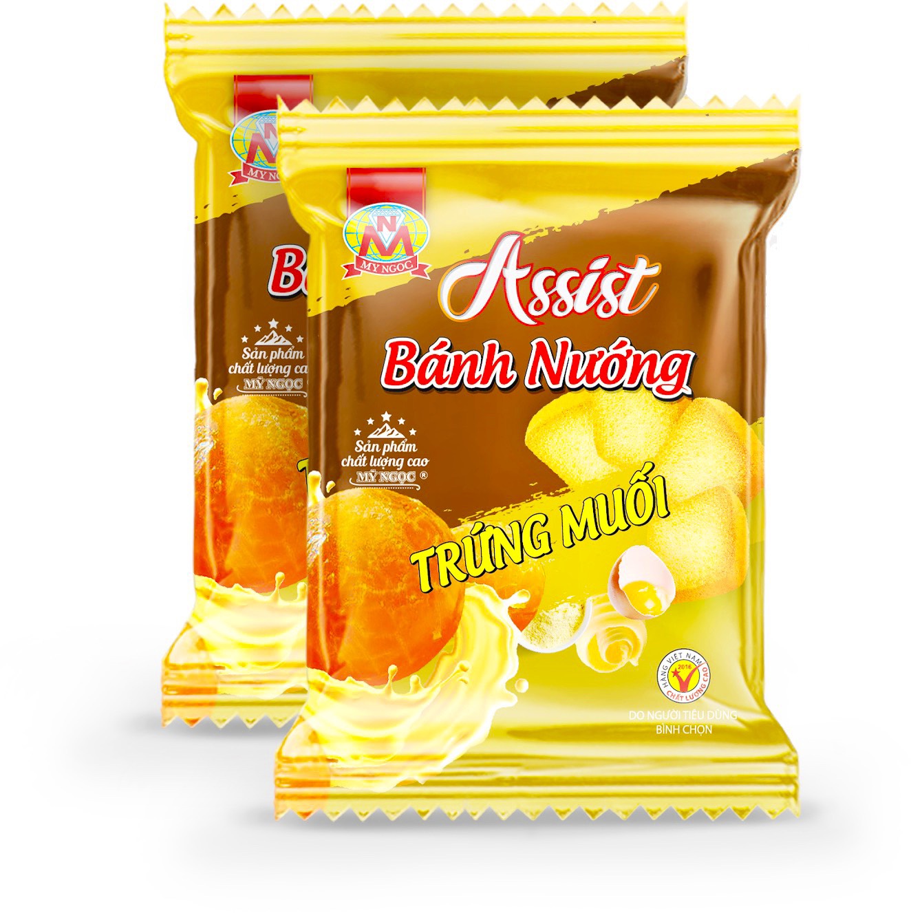 Assist - Túi 250g Bánh nướng TRỨNG MUỐI phô mai GIÒN TAN, 1hộp 12BÁNH, theo tiêu chuẩn của Ban Quản Lý An Toàn Thực Phẩm
