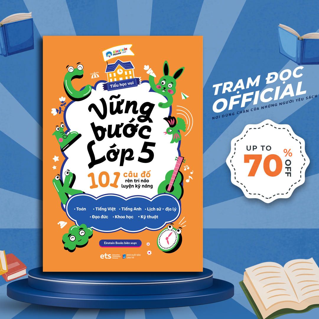 Sách - Tiểu Học Vui : Vững Bước Lớp 5 - 101 Câu Đố Rèn Trí Não Luyện Kỹ Năng