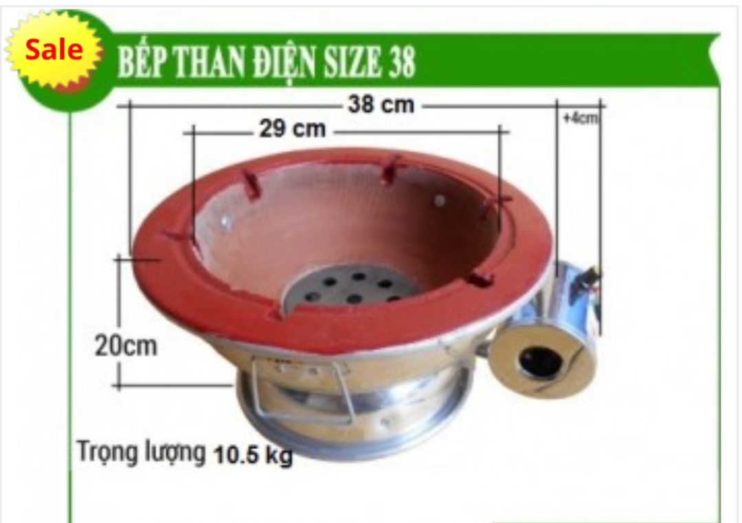 BẾP THAN ĐIỆN SIZE 38