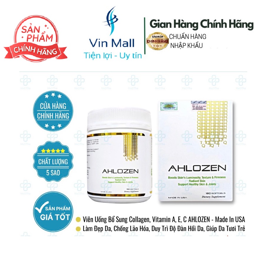 Viên Uống Đẹp Da Dáng Ngọc Ngà Collagen AEC 12000mg GOLD (Hộp 180 Viên)