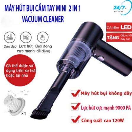 Máy hút bụi mini cầm tay - máy hút bụi trên oto - máy hút bụi trên xe hơi cao cấp lt-101c mẫu mới 2022