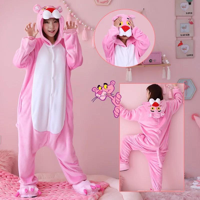Bộ Đồ Thú Báo Hồng 🌸 FREESHIP 🌸 Bộ Đồ Thú Pink Pather Ngộ Ngĩnh Đủ Size Trẻ Em và Người Lớn