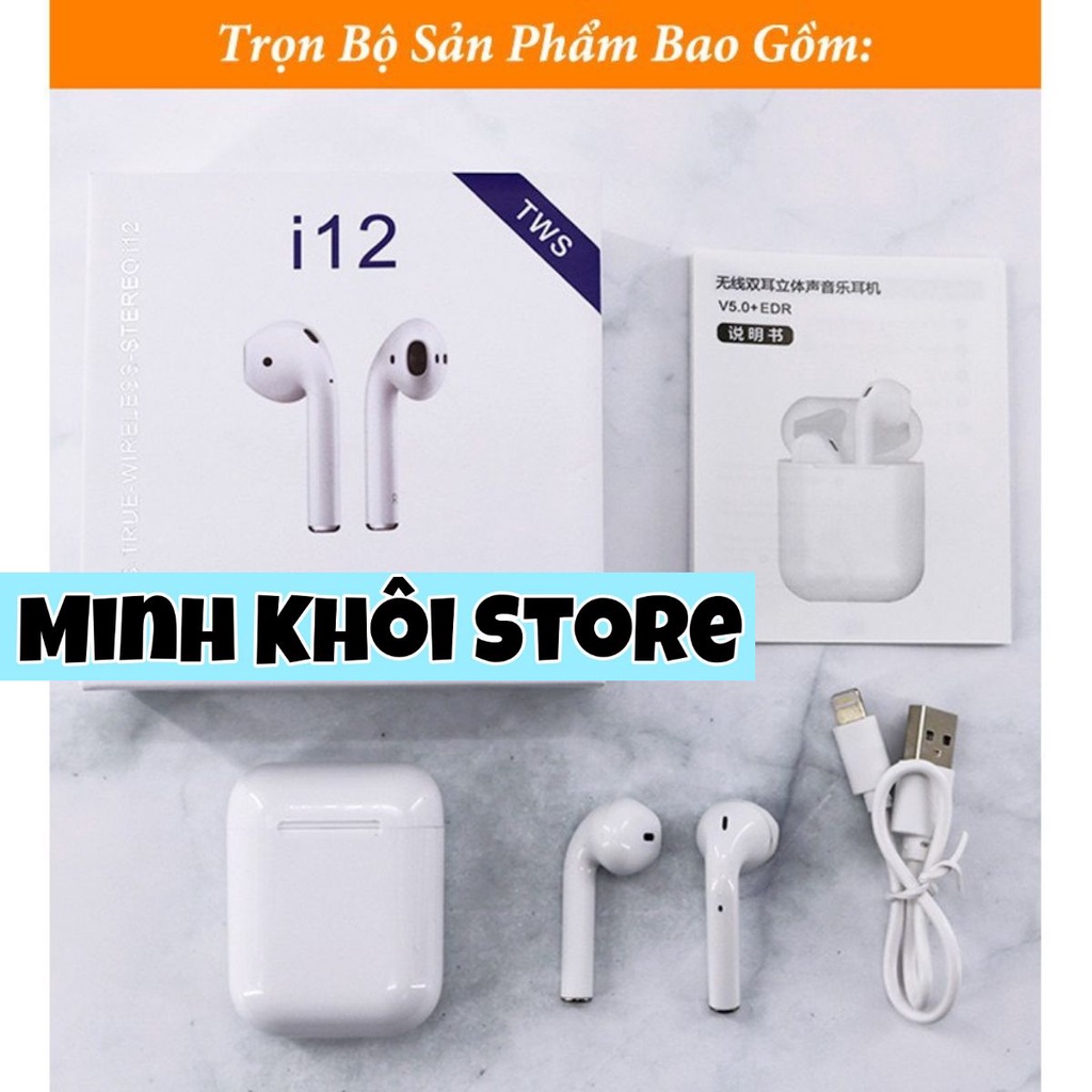 Tai nghe i12 tws bluetooth 5.0 - cảm ứng