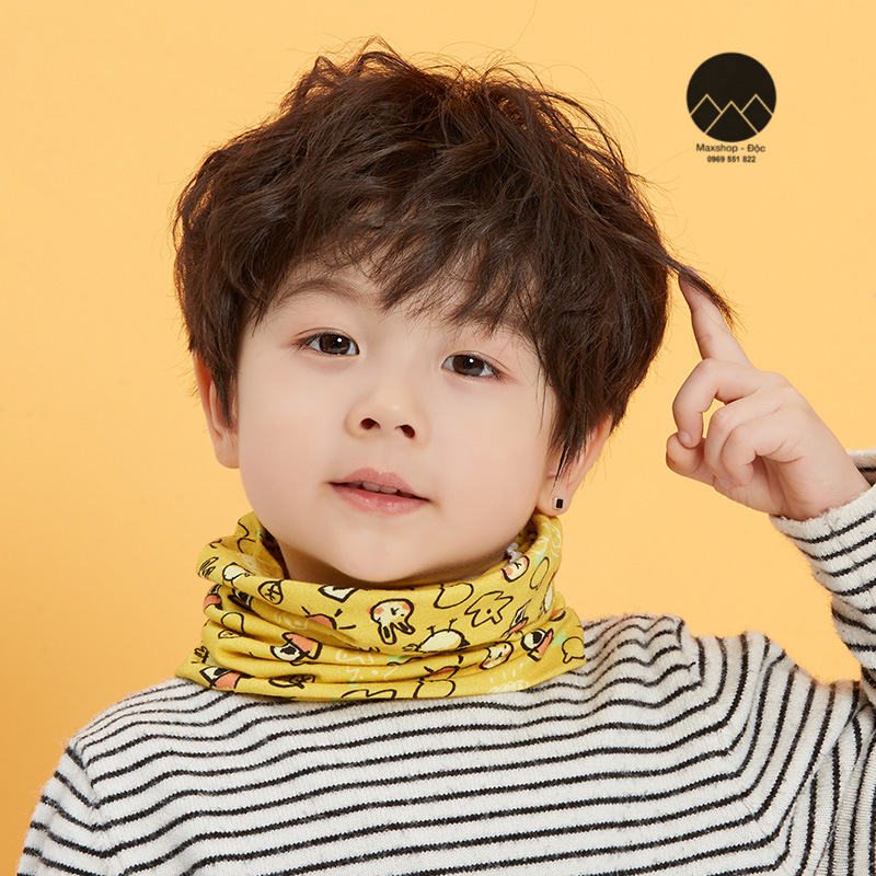 Khăn ống cho bé, khăn ống, khăn ống cho bé trai, khăn ống cotton cho bé, khăn ống trẻ em giữ ấm cổ đa năng