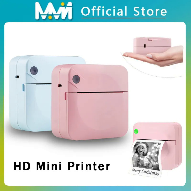 Mini Xách Tay Máy In Nhiệt In Ấn Sticker Không Dây inkless Mini Pocket Máy In Tự Dính Máy In Nhãn Máy In Ảnh Máy In