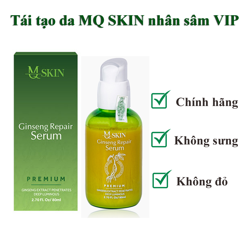  Serum thay da nhân sâm MQ SKIN VIP tái tạo da cao cấp không sưng nhanh bong xóa mụn nám tàn nhang liền sẹo rỗ  80ml  