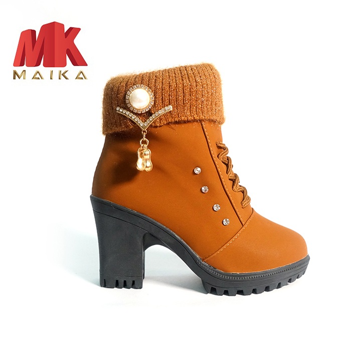 Giày boot nữ đế vuông s106 mkstore