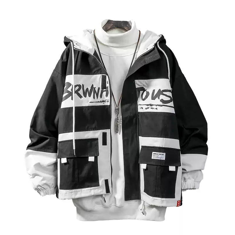 [HCM]Áo Khoác Kaki Nam Nữ  2 Túi Hộp Cá Tính Phối Màu Kèm Họa Tiết Trẻ Trung.Tp