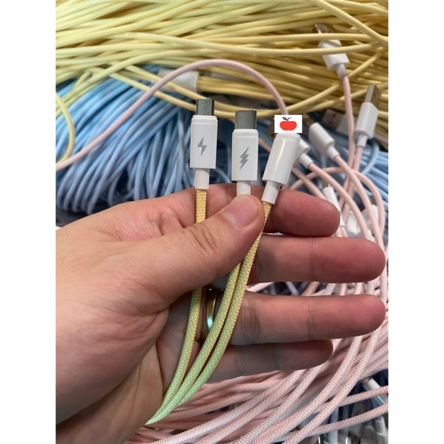 Cáp 3 đầu sạc nhanh 66w dây dù đẹp dài 1m2