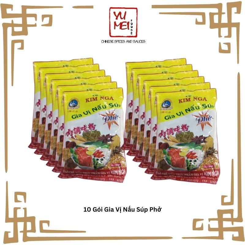 10 Gói Gia Vị Nấu Súp Phở hiệu Kim Nga 20gr gói